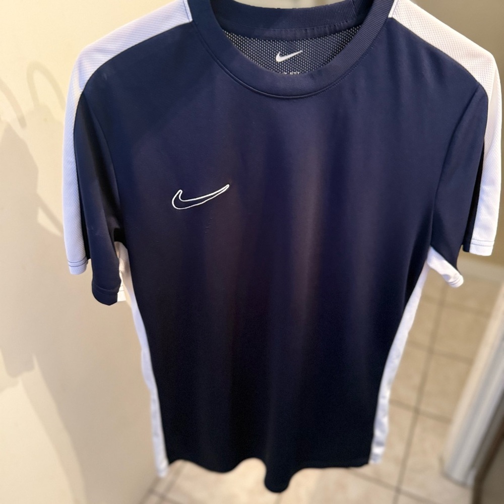 Nike Dri-FIT Navy and White Shirt
